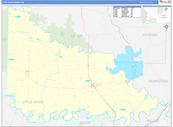 Little River County, AR Digital Map Basic Style